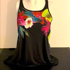 Tropical Tank w/ Flowy Open Back